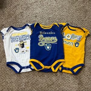 ⚾️Milwaukee Brewers baby girl set
